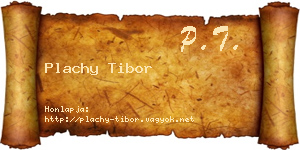 Plachy Tibor névjegykártya